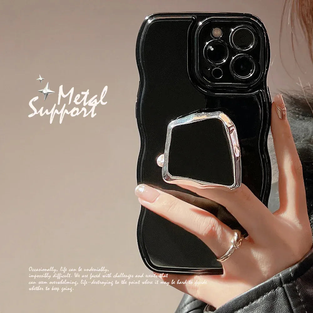 Metallic Dark Bracket iPhone Case - Viexta