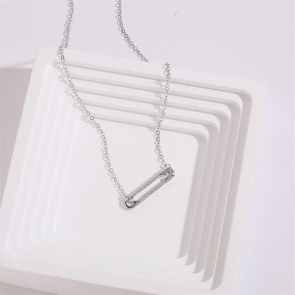 14k Safety Pin Necklace