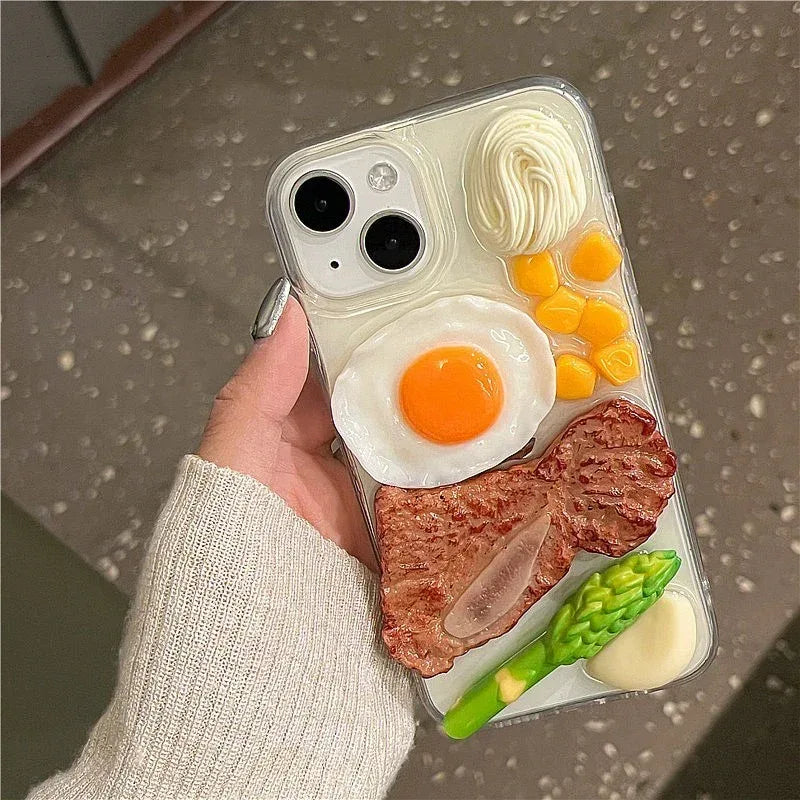 Steak Omelette iEpoxy Phone Case - Viexta
