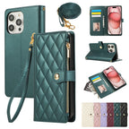 Diamond Chanel's Style Zipper Crossbody Rope iPhone Case - Viexta