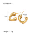 Elegant Heart Peach Stainless Steel Earrings - Viexta