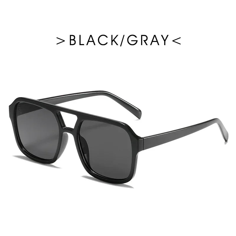 Square Double Beam Sunglasses - Viexta