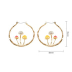Trendy Vintage Mushroom Hoops - Viexta
