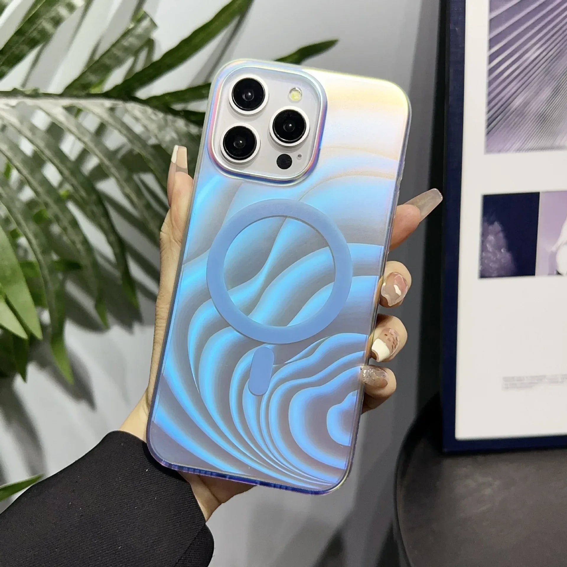 Laser Gradient Drop-resistant Frosted Magnetic iPhone Case - Viexta