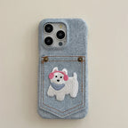 Pocket Card Holder Cartoon iPhone Case - Viexta