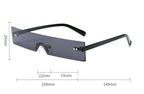 Fashion One-piece Square Rimless Sunglasses - Viexta