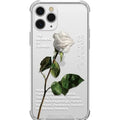 White Rose Transparent iPhone Case - Viexta