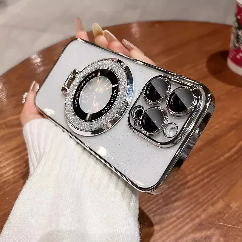Magnetic Bracket Starry Sky With Lens Protector iPhone case - Viexta