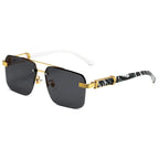 Semi-rimless Square Sunglasses - Viexta