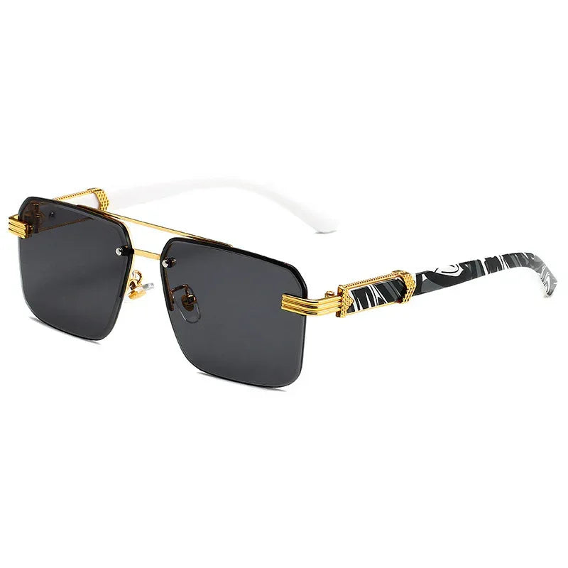 Semi-rimless Square Sunglasses - Viexta