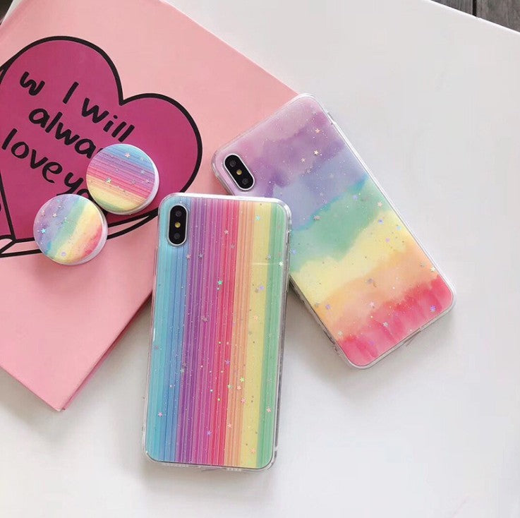 Epoxy Rainbow Gradient iPhone Case