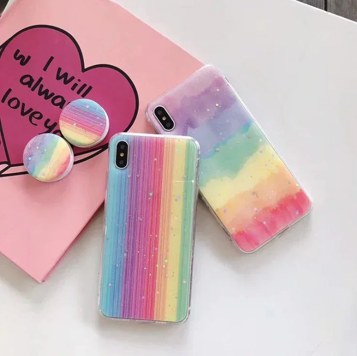 Epoxy Rainbow Gradient iPhone Case - Viexta