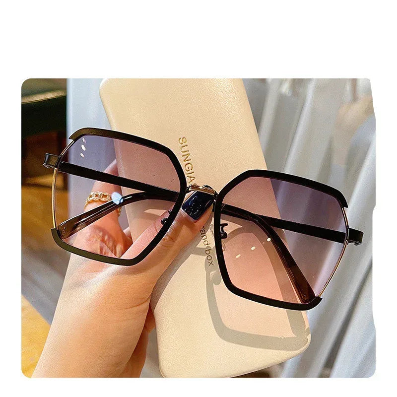 ins-vintage-half-frame-sunglasses - Viexta