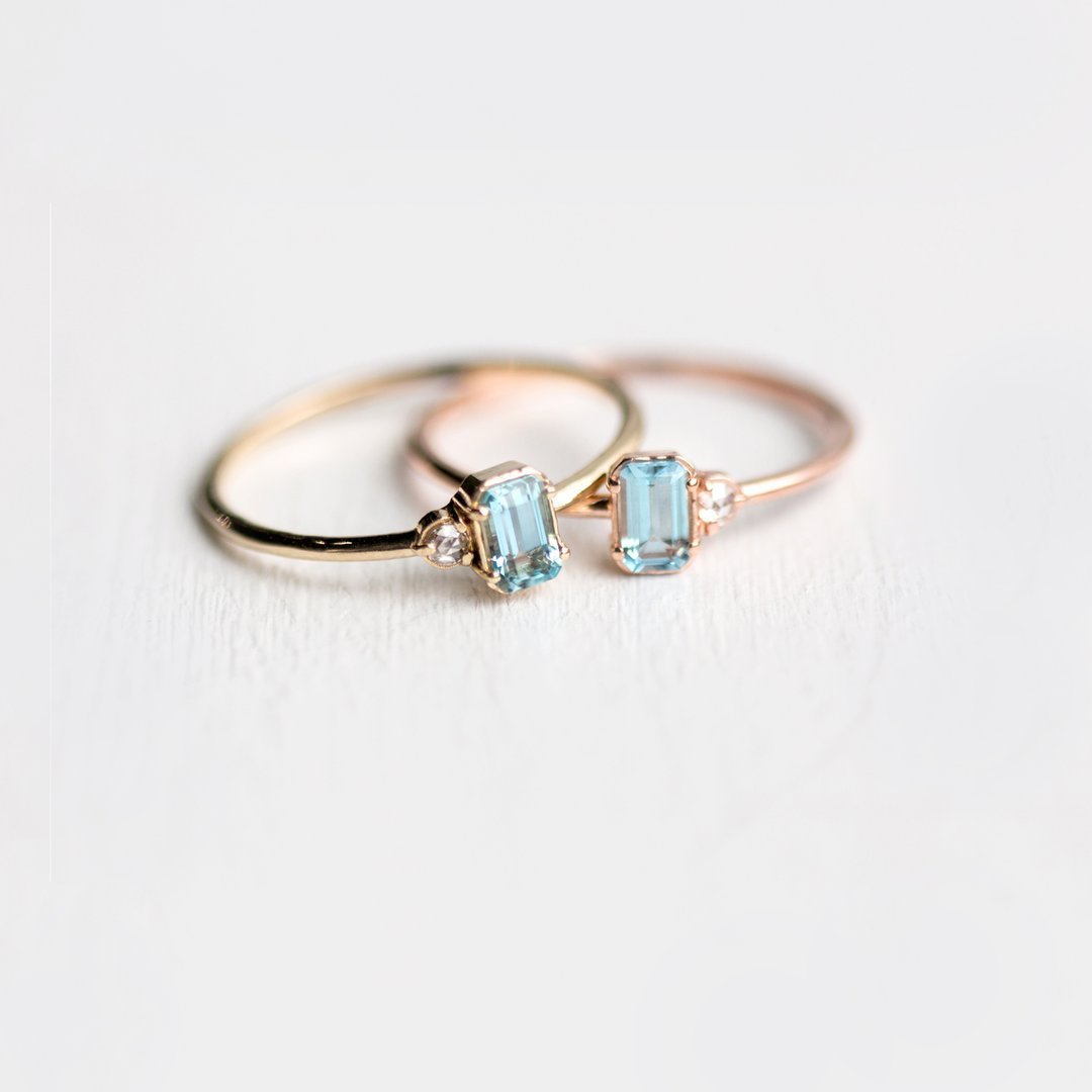 18k gold plated turquoise ring