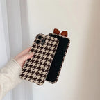 Thousand Bird Checker Woolen iPhone Case - Viexta