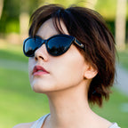 Personality Inlay Leather Polarized Sun Glasses