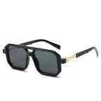 Retro Double Beam Pilot Catwalk Light Luxury Sunglasses - Viexta