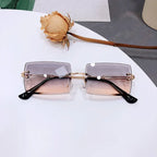 Women's rimless gradient sunglasses - Viexta
