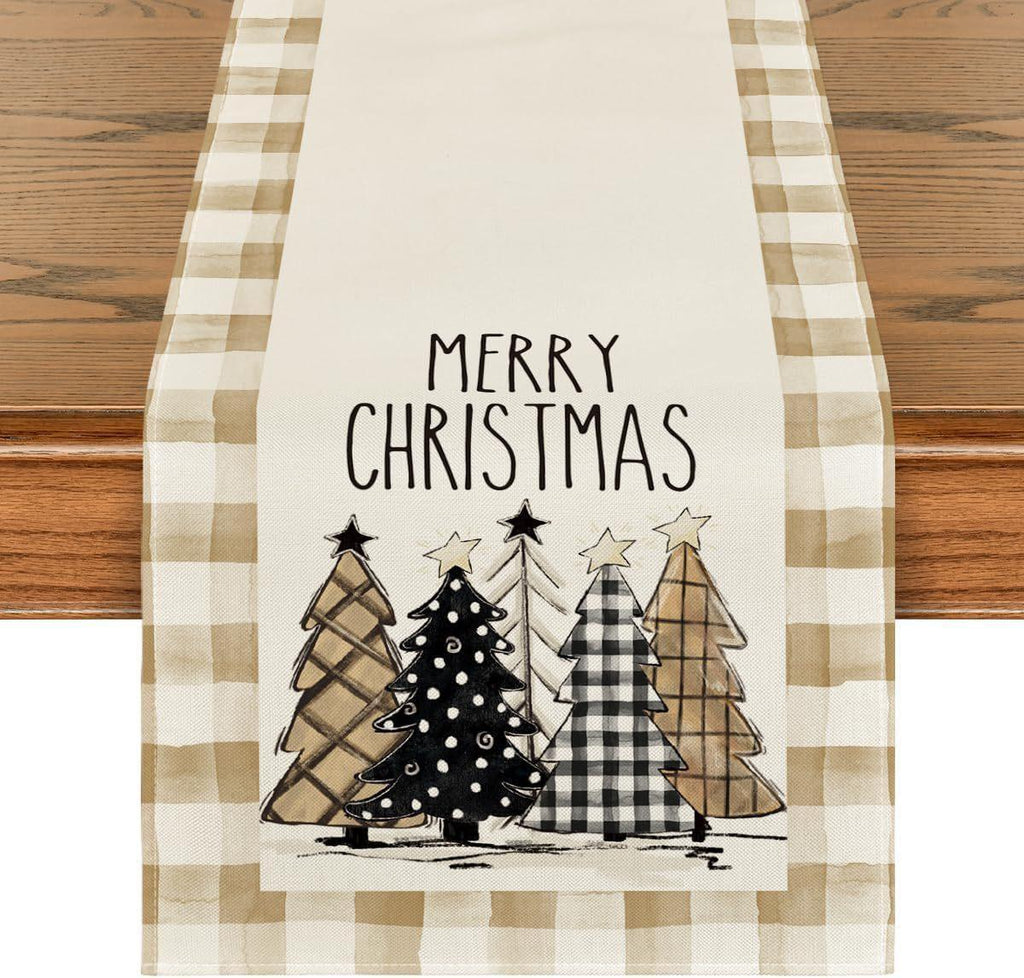 christmas-trees-merry-xmas-table-runner - Viexta
