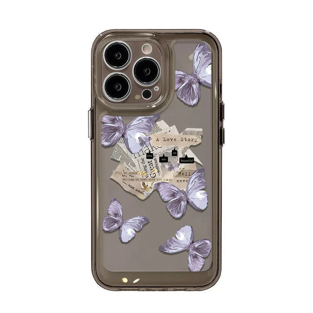 Purple Butterfly Silicone iPhone Case - Viexta