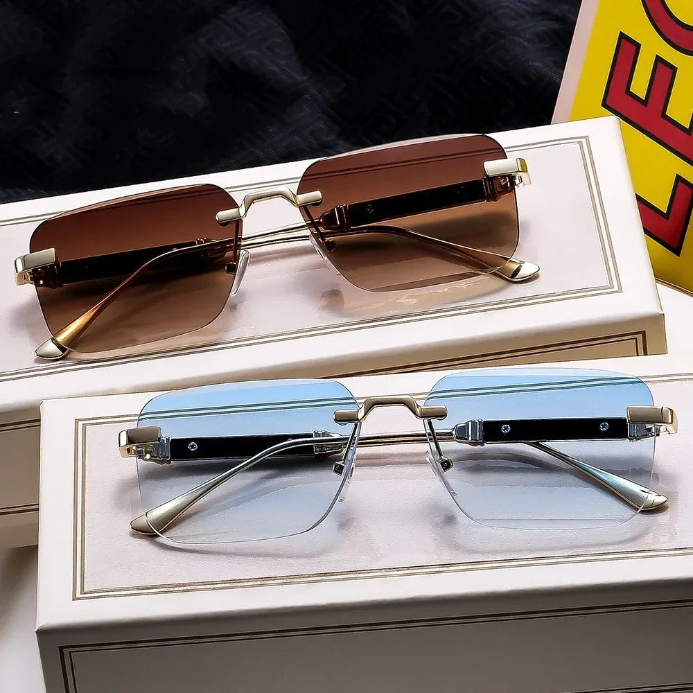 frameless-trimming-fashion-personalized-sunglasses - Viexta