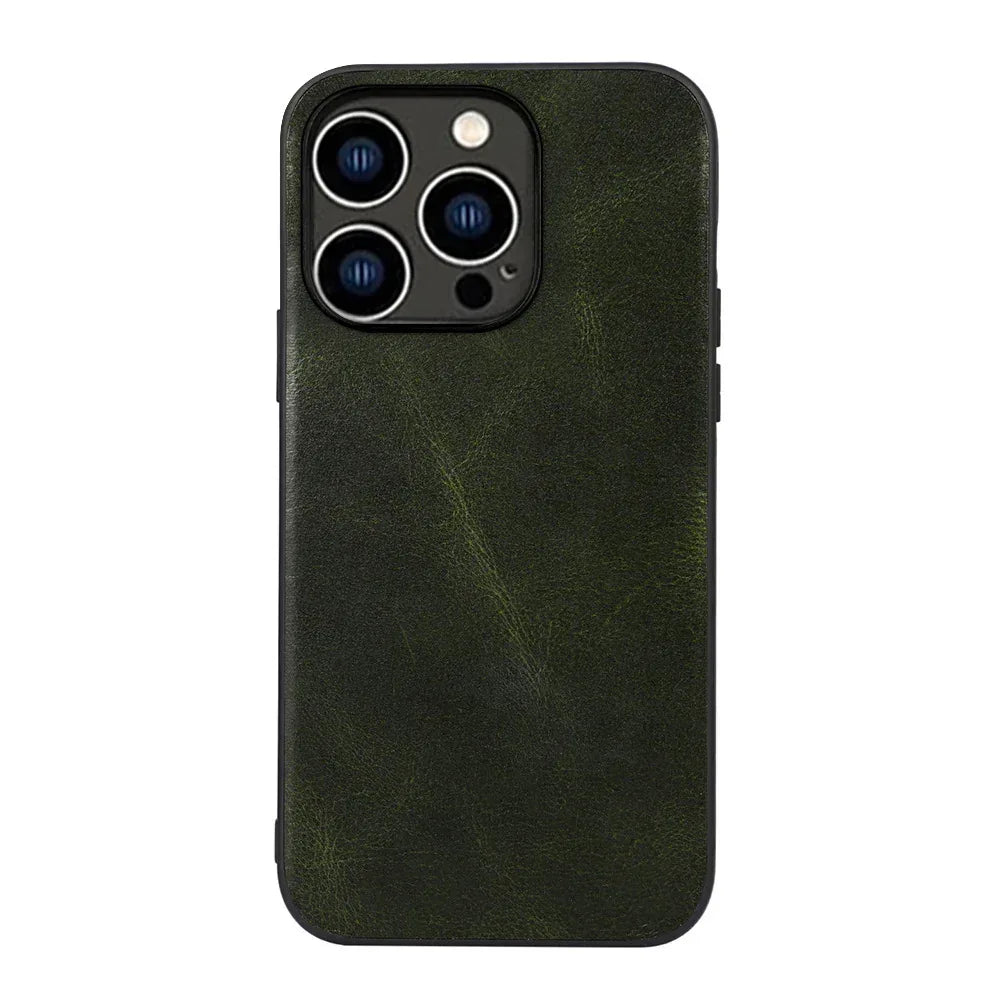 Solid Color Leather iPhone Case - Viexta