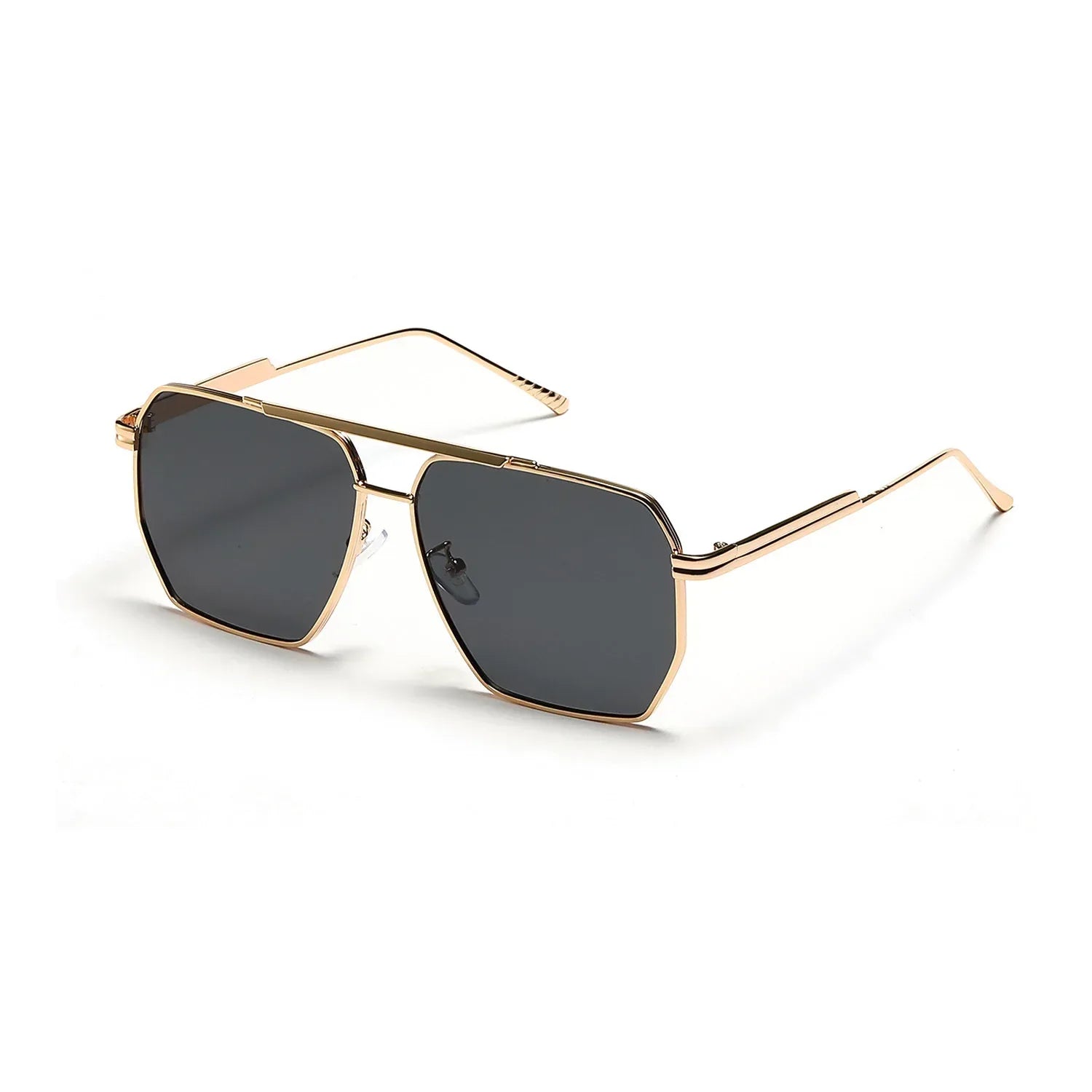 Retro Double Beam Large Frame Sunglasses - Viexta