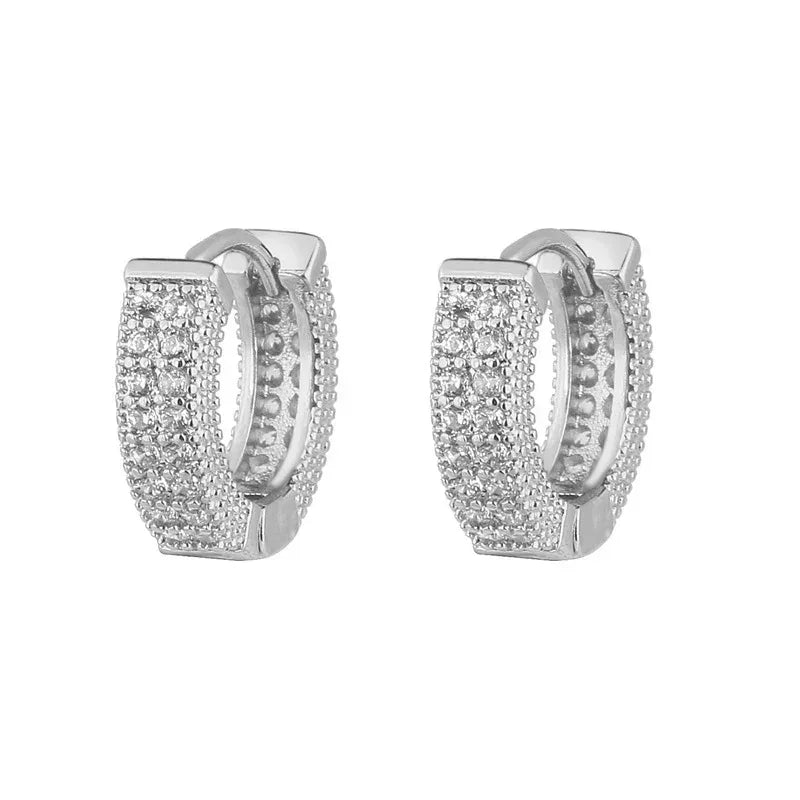 Earrings Studded With Zircon - Viexta