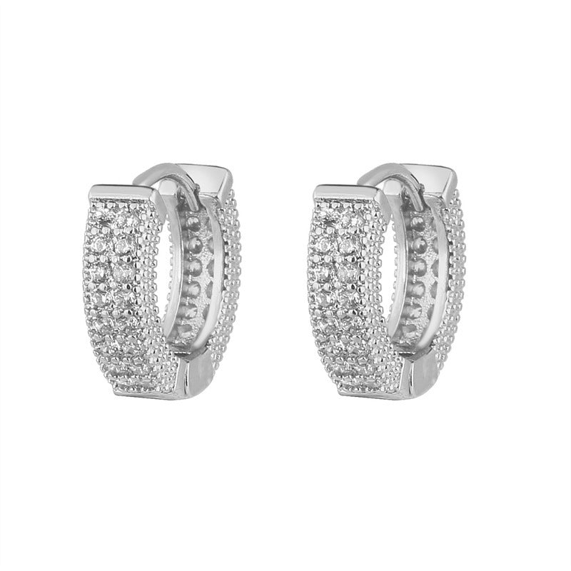 Earrings Studded With Zircon