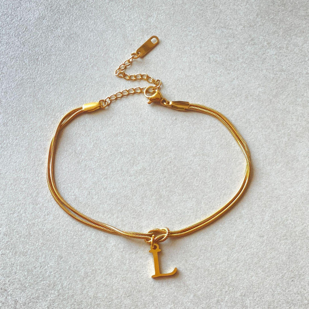 stainless-steel-26-letter-pendant-bracelet - Viexta