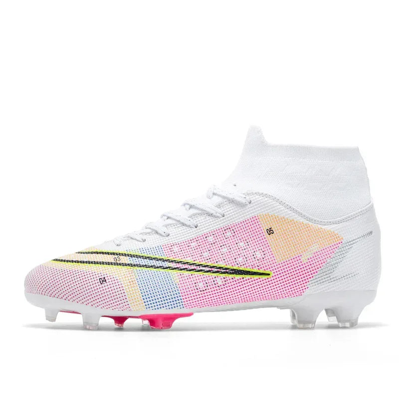 Football Boots Men's High Top AG Spike Sneakers - Viexta