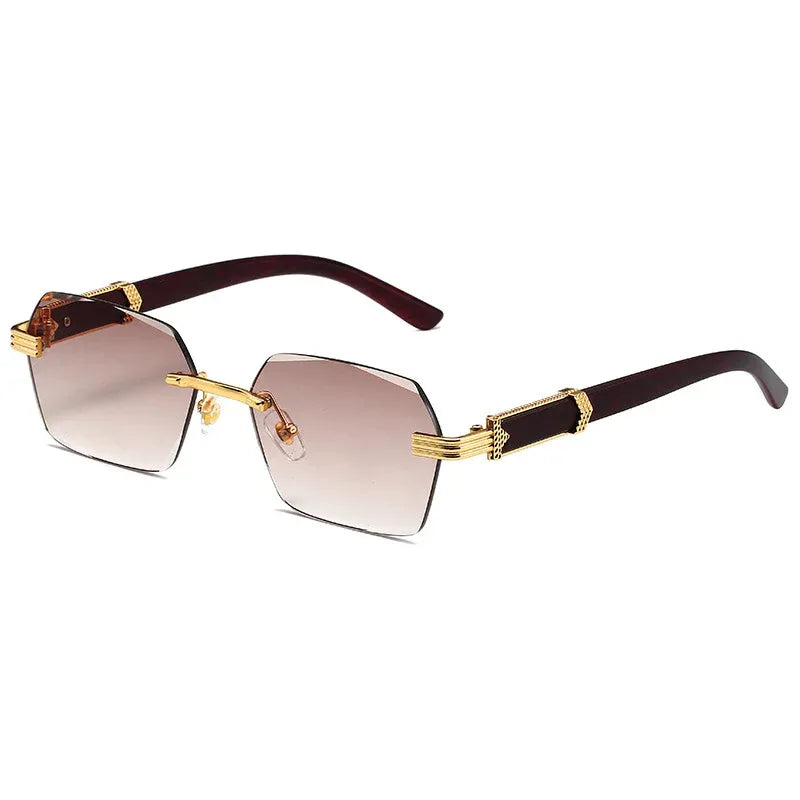 fashion-square-rimless-trimming-glasses - Viexta