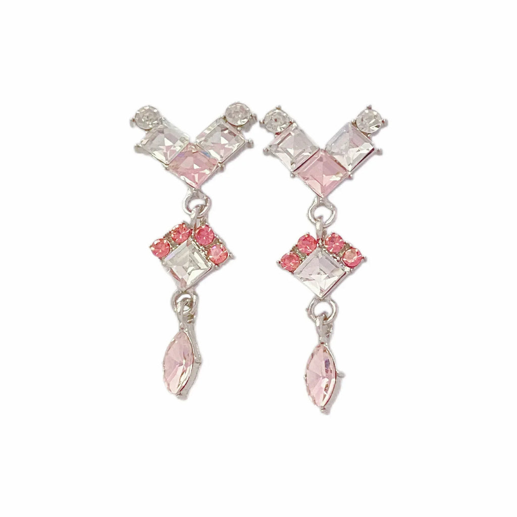 Retro New Geometric Zircon Earrings - Viexta