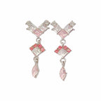 Retro New Geometric Zircon Earrings - Viexta