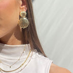 Ocean Wind Shell Titanium Steel Earrings