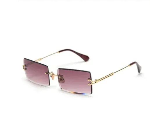 Rimless Rectangle Sunglasses - Viexta
