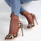 Women Summer Leopard Print Stiletto Heels