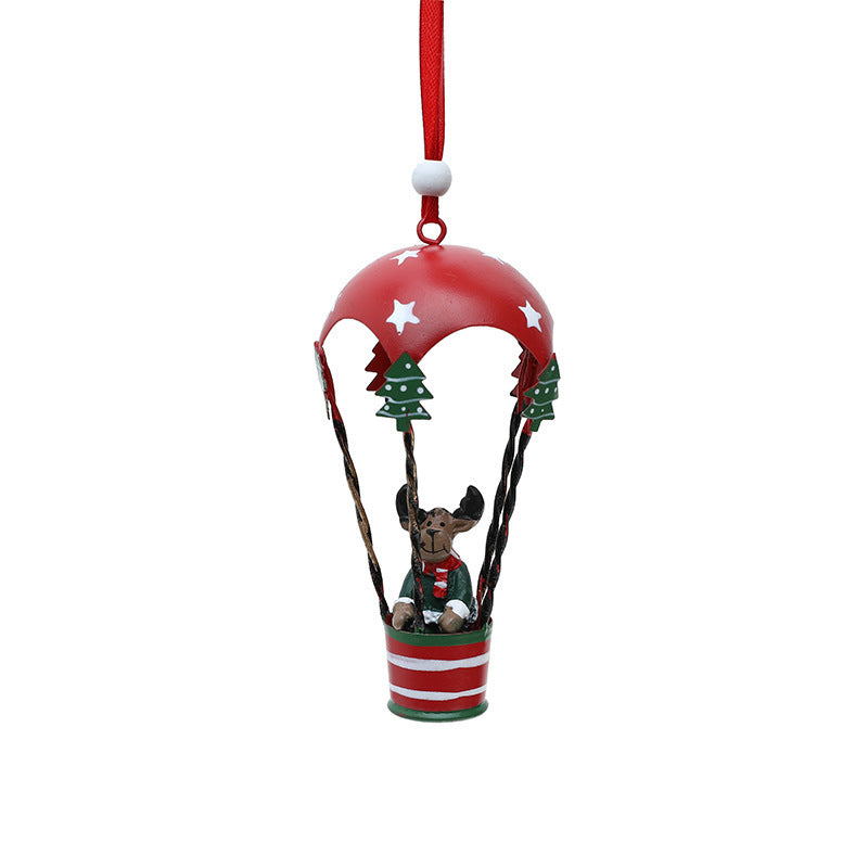 Nordic Iron Christmas Hot Air Decorations Tree Charms Hangings