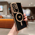 Brushed Magnetic Suction Electroplating Wireless Charger iPhone Cover - Viexta