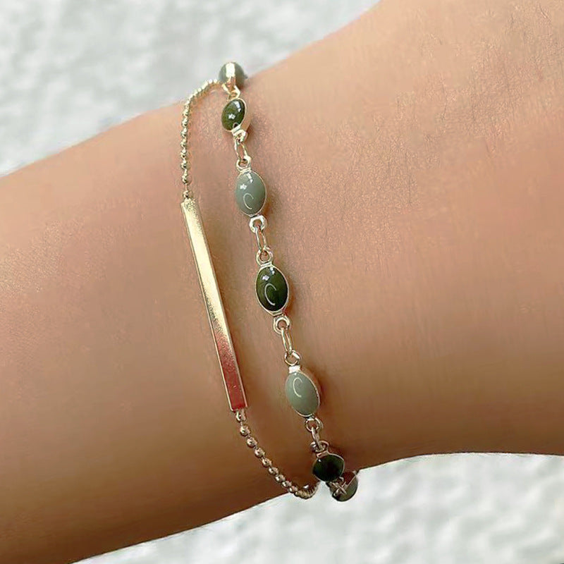 18k French Double-layer Bracelet For Women