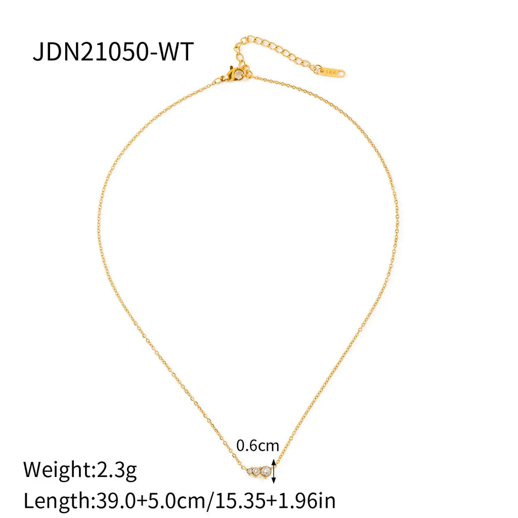 White Zircon 18K Necklace - Viexta