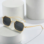 Top Bar Geometric Frame Fashion Glasses - Viexta