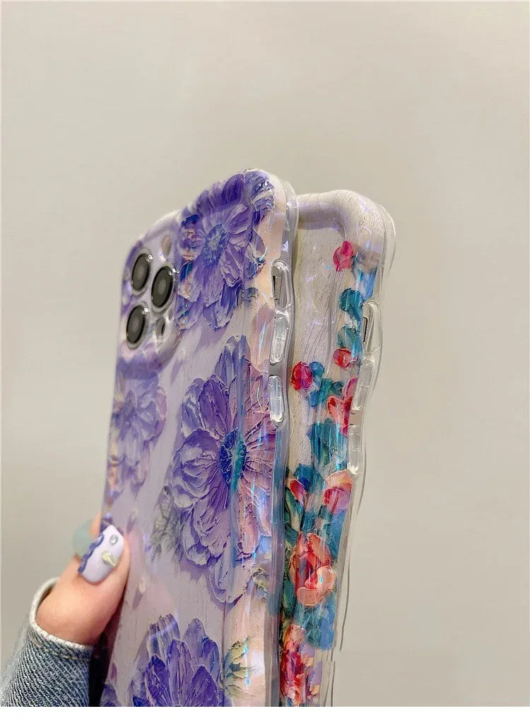 advanced-art-oil-painting-flower-phone-case - Viexta