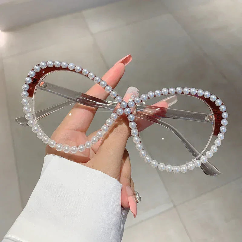 cats-eye-with-pearl-anti-blue-light-glasses - Viexta