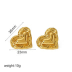 love-heart-shaped-stainless-steel-18k-ear-stud-and-ring - Viexta