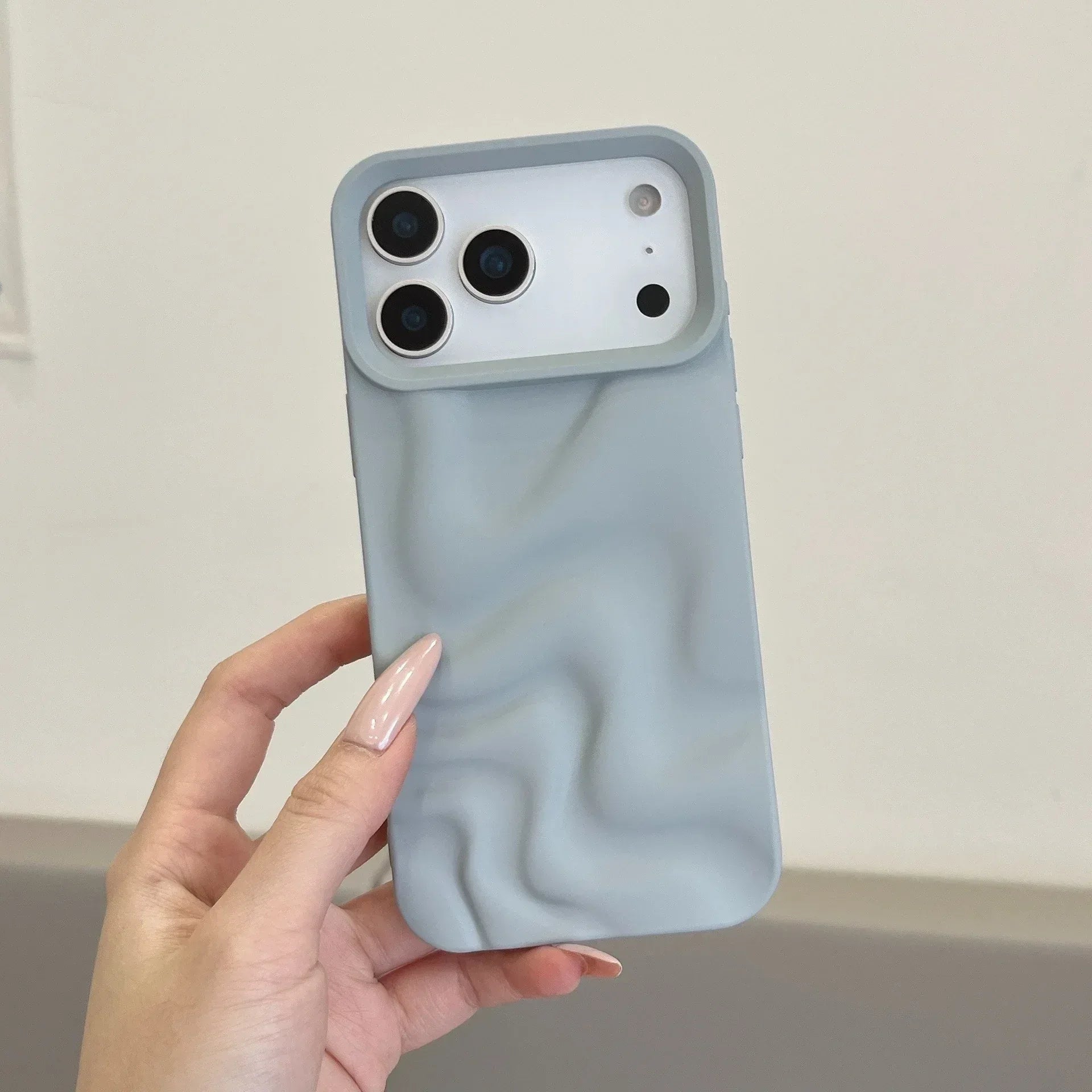 Creative Versatile Solid Color Irregular Wave Pattern iPhone Case - Viexta