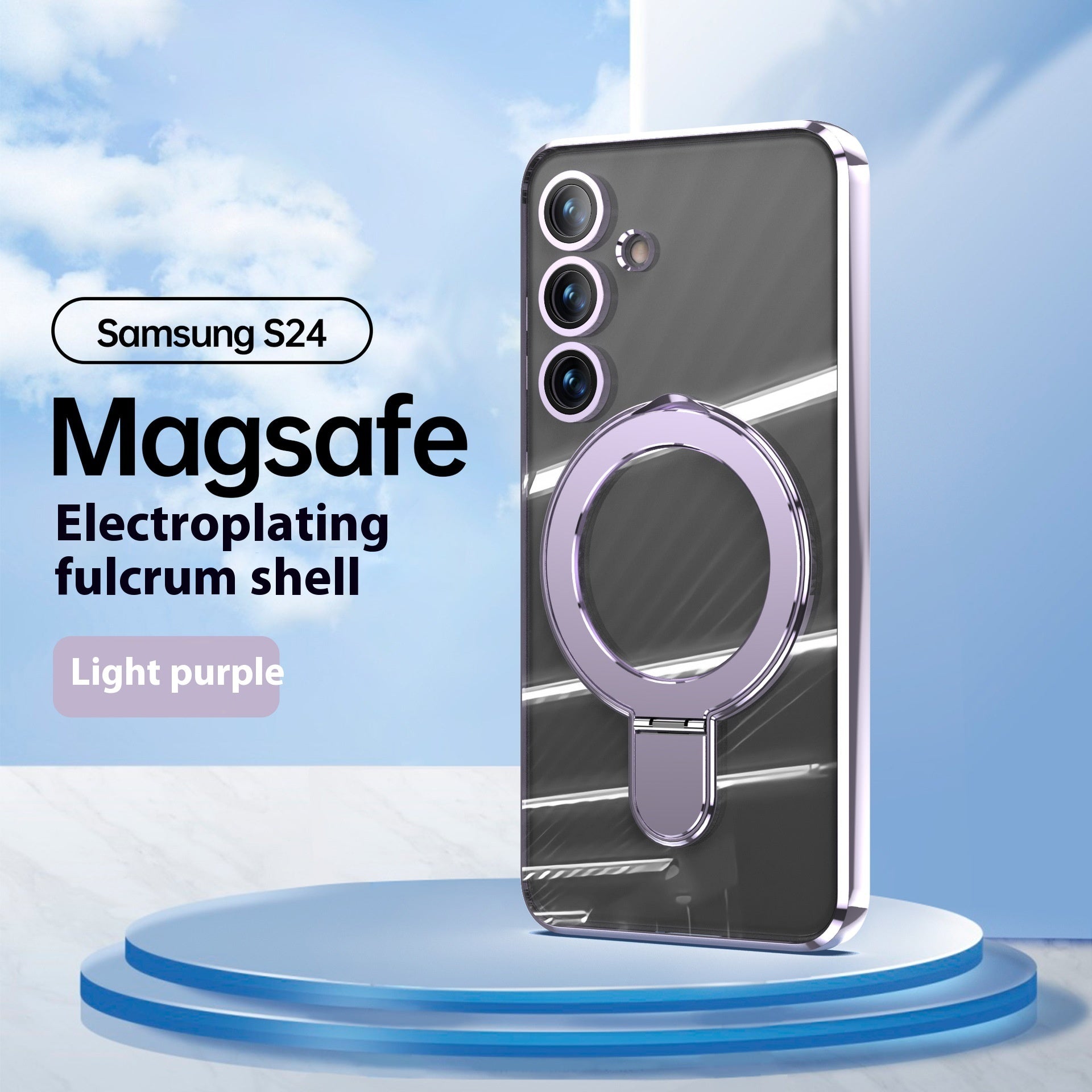 Transparent Plating Bracket Silicone Samsung Protective case