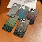 Gradient Edge Diamond Starry Sky Rhinestone iPhone Case - Viexta