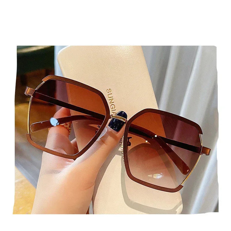 ins-vintage-half-frame-sunglasses - Viexta
