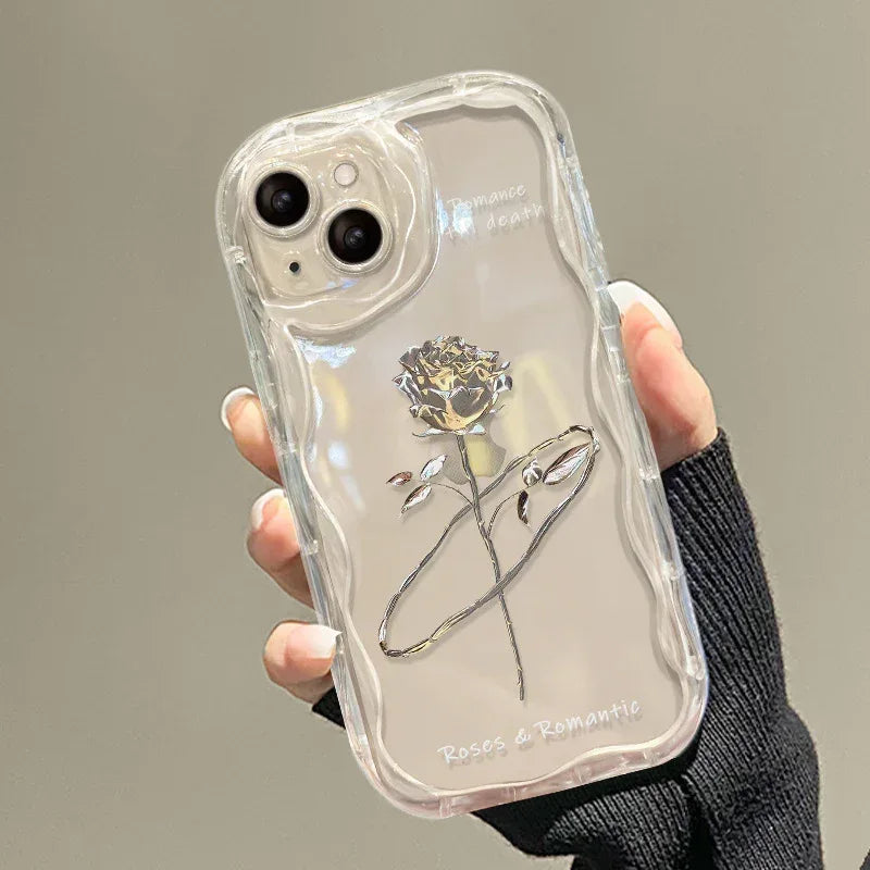Roses Transparent Silicone iPhone Case - Viexta